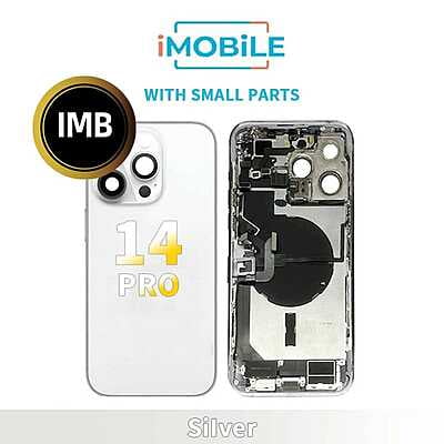 iPhone 14 Pro Compatible Back Housing With Small Parts [IMB] [Silver]