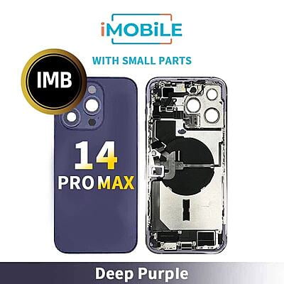 iPhone 14 Pro Max Compatible Back Housing With Small Parts [IMB] [Deep Purple]