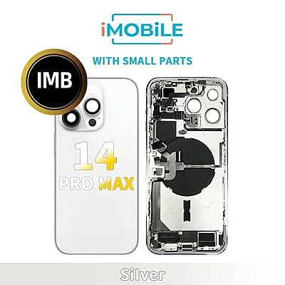 iPhone 14 Pro Max Compatible Back Housing With Small Parts [IMB] [Silver]