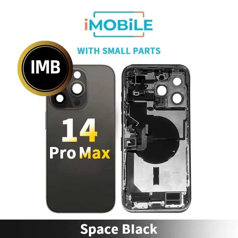 iPhone 14 Pro Max Compatible Back Housing With Small Parts [IMB] [Space Black]