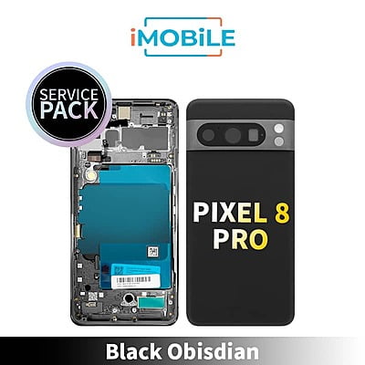 Google Pixel 8 Pro Compatible Back Housing [Service Pack] [Black Obisdian] G949-00693-01