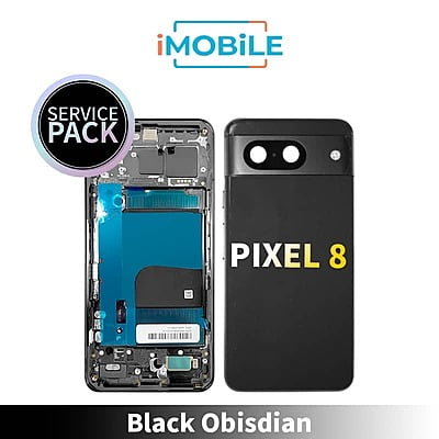 Google Pixel 8 Compatible Back Housing [Service Pack] [Black Obisdian] G949-00563-01
