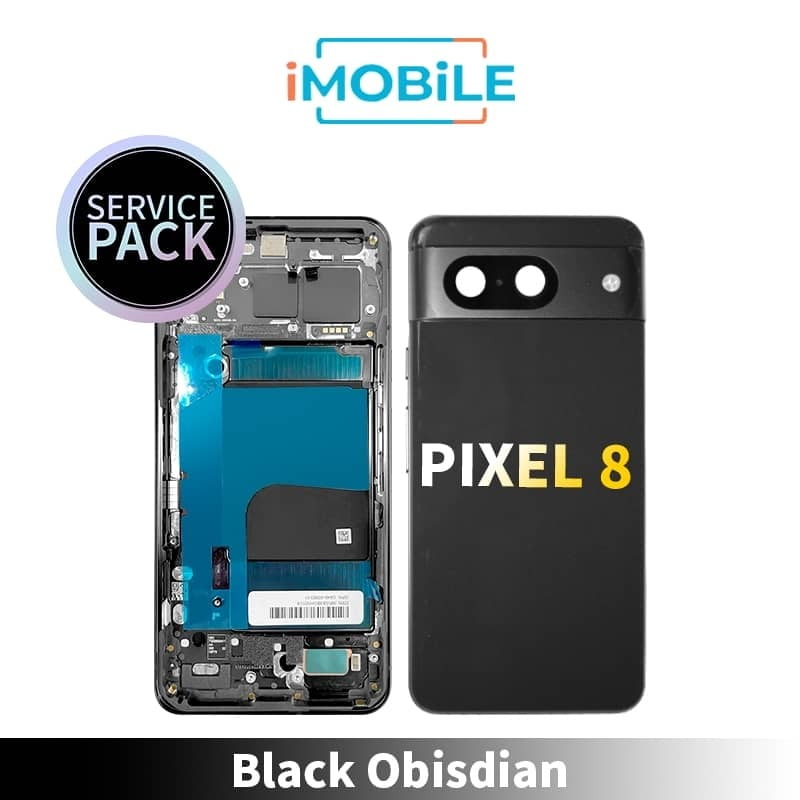 Google Pixel 8 Compatible Back Housing [Service Pack] [Black Obisdian] G949-00563-01