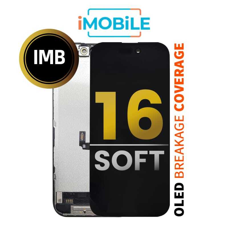 iPhone 16 (6.1 Inch) Compatible LCD (Soft OLED) Touch Digitizer Screen [IMB]
