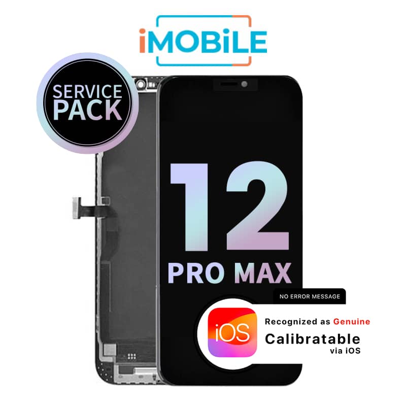 iPhone 12 Pro Max (6.7 Inch) Compatible LCD (Soft OLED) Touch Digitizer Screen [Service Pack]