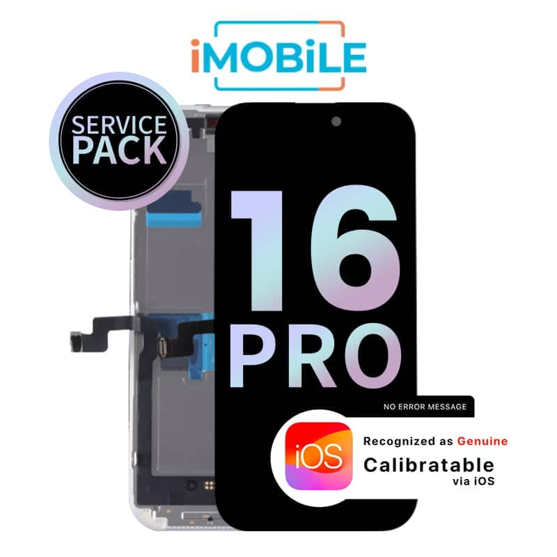 iPhone 16 Pro (6.3 Inch) Compatible LCD (Soft OLED) Touch Digitizer Screen [Service Pack]