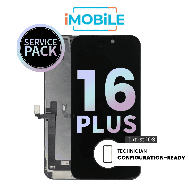 iPhone 16 Plus (6.7 Inch) Compatible LCD (Soft OLED) Touch Digitizer Screen [Service Pack]