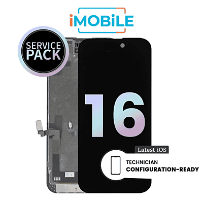 iPhone 16 (6.1 Inch) Compatible LCD (Soft OLED) Touch Digitizer Screen [Service Pack]