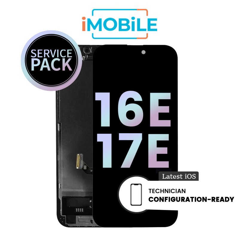 iPhone 16E / 17E (6.1 Inch) Compatible LCD (Soft OLED) Touch Digitizer Screen [Service Pack]