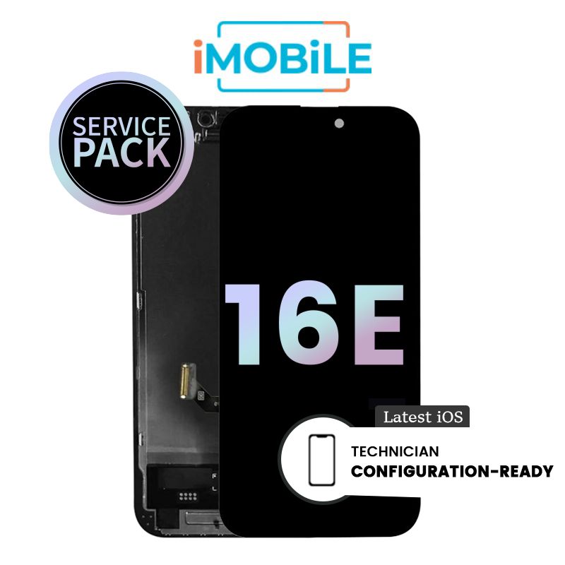 iPhone 16E (6.1 Inch) Compatible LCD (Soft OLED) Touch Digitizer Screen [Service Pack]