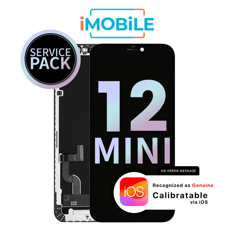 iPhone 12 Mini (5.4 Inch) Compatible LCD (Soft OLED) Touch Digitizer Screen [Service Pack]