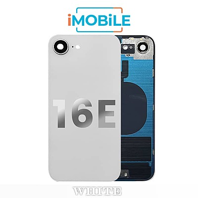 iPhone 16E Compatible Back Back Cover Glass [White]