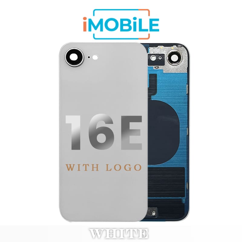 iPhone 16E Compatible Back Back Cover Glass [White]