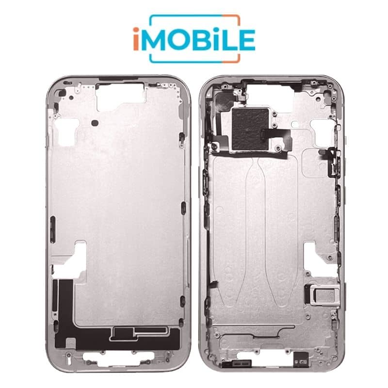 iPhone 15 Compatible Back Housing [with Power and Volume Flex] [A+] [Pink]