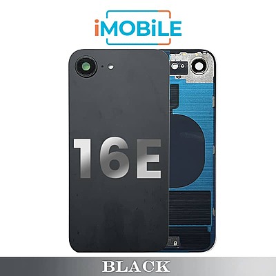 iPhone 16E Compatible Back Back Cover Glass [Black]