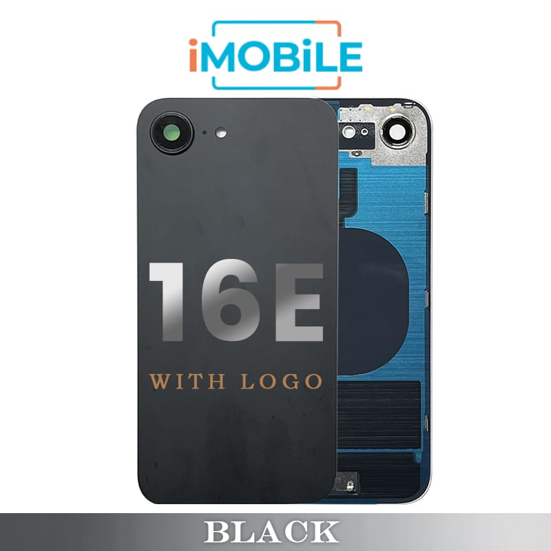 iPhone 16E Compatible Back Back Cover Glass [Black]