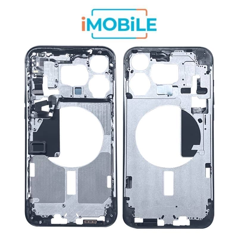 iPhone 15 Pro Max Compatible Back Housing [with Power and Volume Flex] [A+] [Blue Titanium]