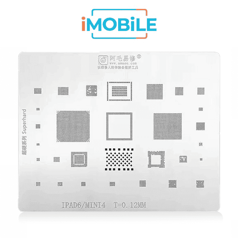 AMAOE Middle Layer BGA Reballing Stencil Tin Planting for iPad 6 / Mini 4