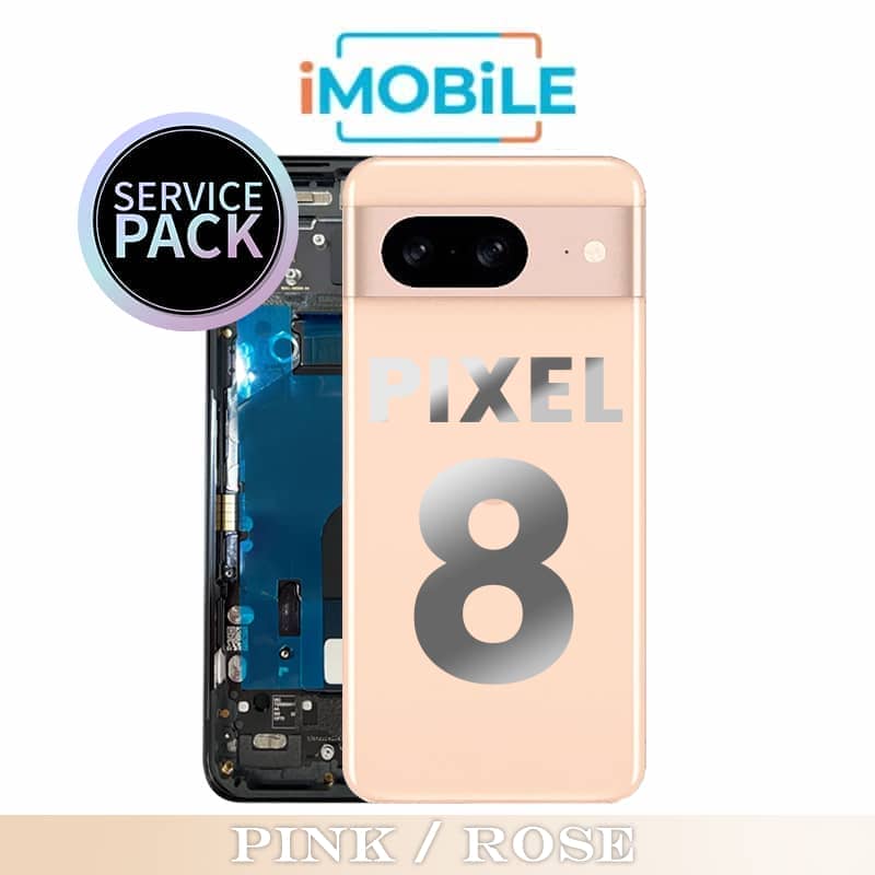 Google Pixel 8 Compatible Back Housing [Service Pack] [ Pink / Rose] G949-00565-01