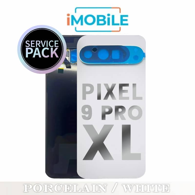 Google Pixel 9 Pro XL Compatible Back Cover with lens [Service Pack] [Porcelain / White] G949-01013-00