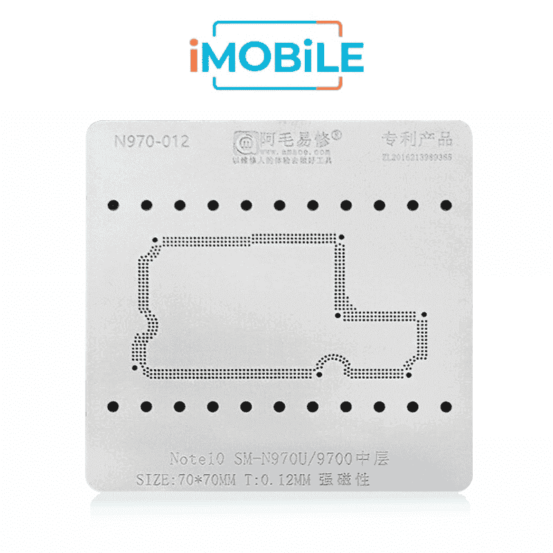 AMAOE Middle Layer BGA Reballing Stencil Tin Planting for Samsung Note 10 SM-N970U SM-9700