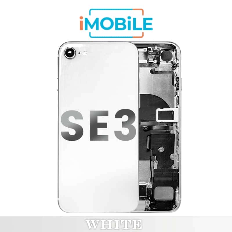 iPhone SE3 2022 Compatible Back Housing with Small Parts [IMB] [Starlight White]