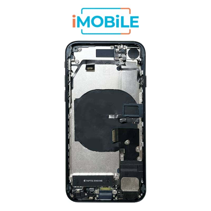 iPhone SE3 2022 Compatible Back Housing with Small Parts [IMB] [Midnight Black]