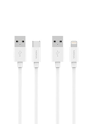 [Marketplace] Nokia Essential Charging Cable E8101 Combo (1m) - MFI Lightning & Type-C