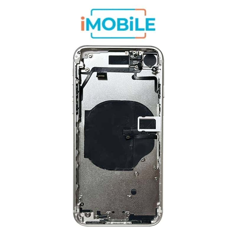 iPhone SE3 2022 Compatible Back Housing [with Power and Volume Flex] [Starlight White]