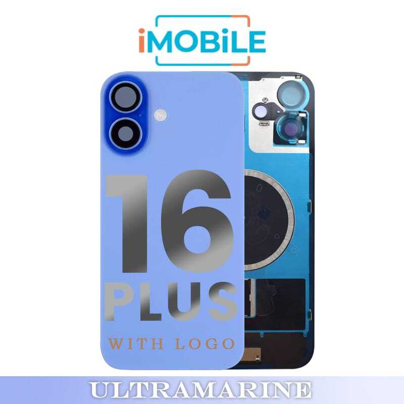 iPhone 16 Plus Compatible Back Cover Glass Assembly with MagSafe [Ultramarine]