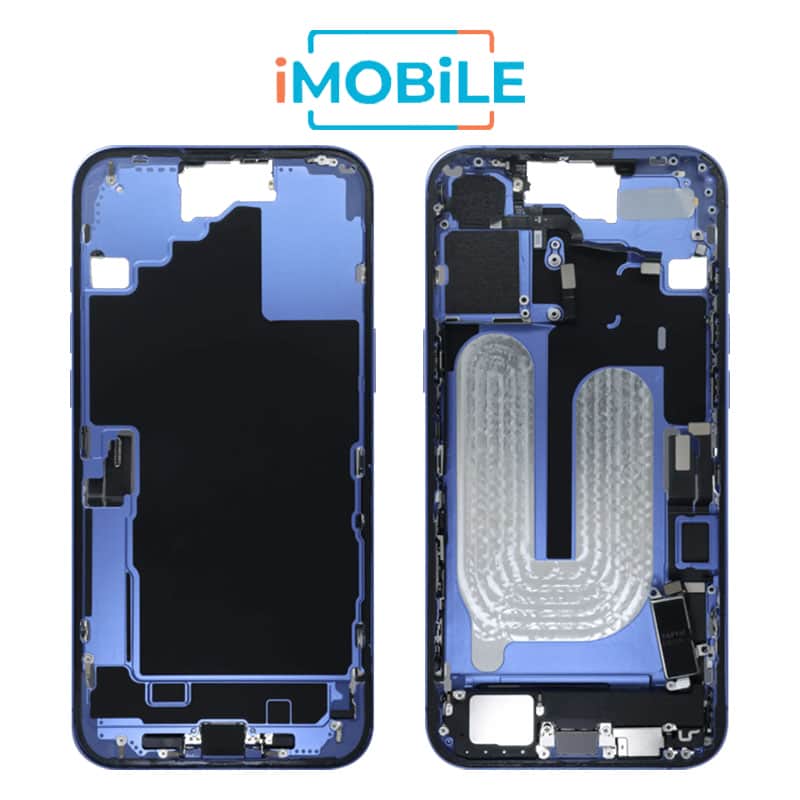iPhone 16 Plus Compatible Back Housing with Small Parts [IMB] [Ultramarine]