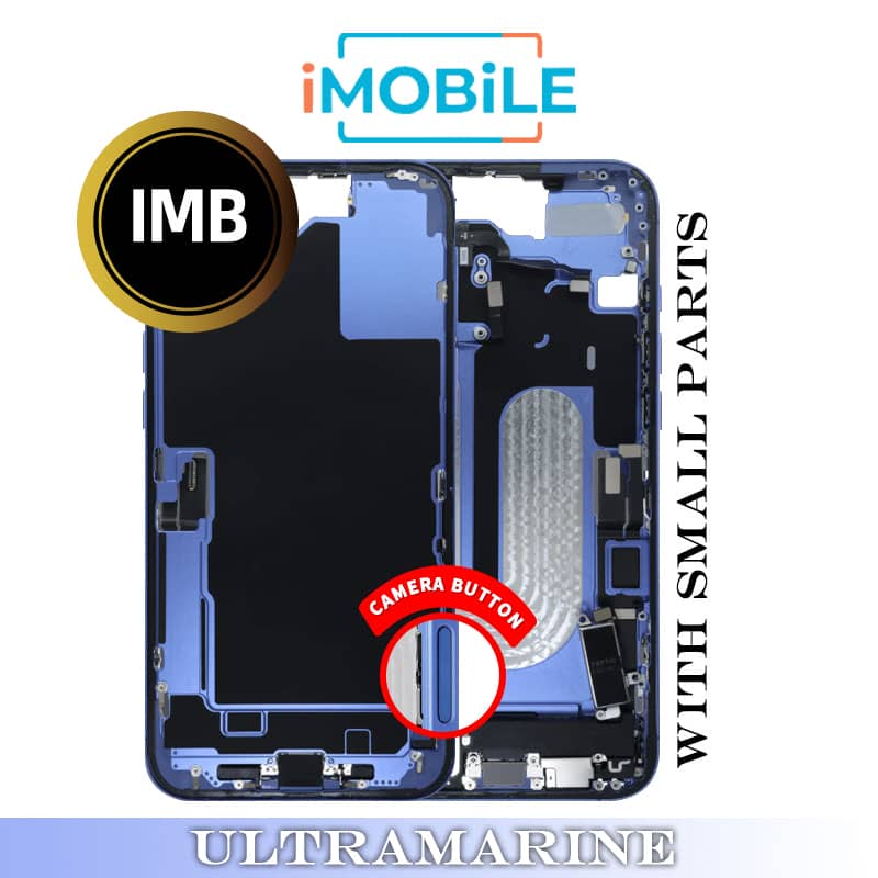 iPhone 16 Plus Compatible Back Housing with Small Parts [IMB] [Ultramarine]