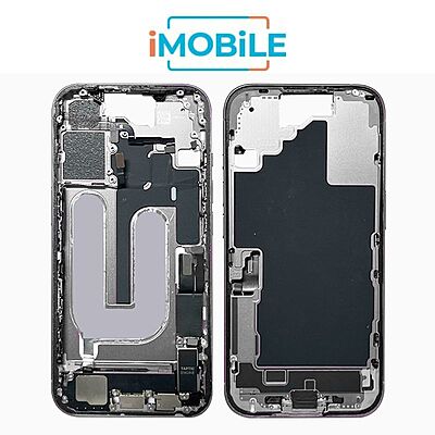iPhone 16 Compatible Back Housing with Small Parts [IMB] [White]