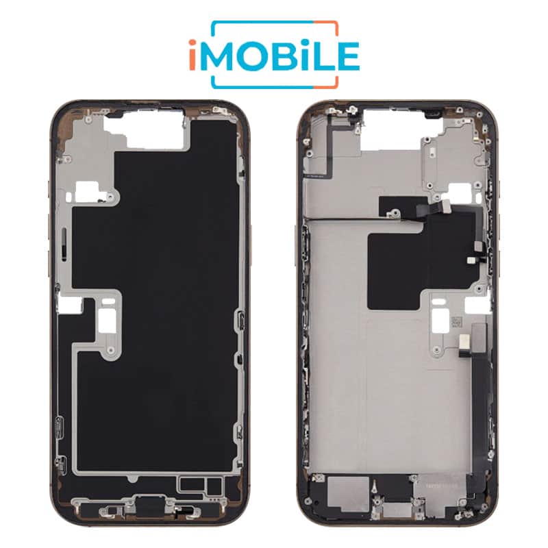 iPhone 16 Pro Max Compatible Back Housing with Small Parts [IMB] [Desert Titanium]