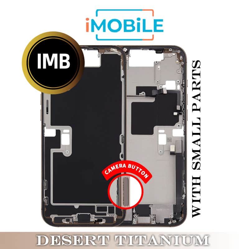 iPhone 16 Pro Max Compatible Back Housing with Small Parts [IMB] [Desert Titanium]