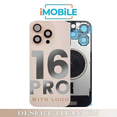 iPhone 16 Pro Compatible Back Cover Glass Assembly with MagSafe [Desert Titanium]