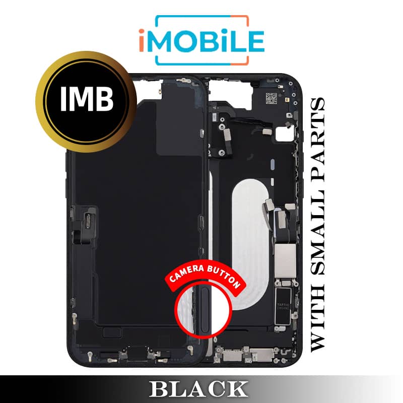 iPhone 16 Plus Compatible Back Housing with Small Parts [IMB] [Black]