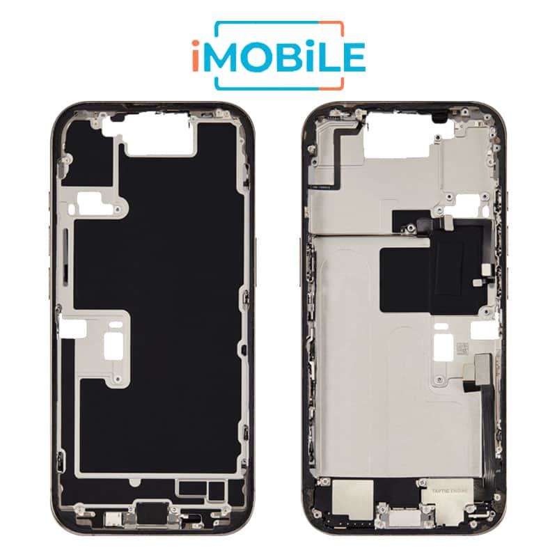 iPhone 16 Pro Compatible Back Housing with Small Parts [IMB] [Natural Titanium]