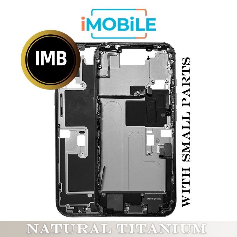 iPhone 16 Pro Compatible Back Housing with Small Parts [IMB] [Natural Titanium]