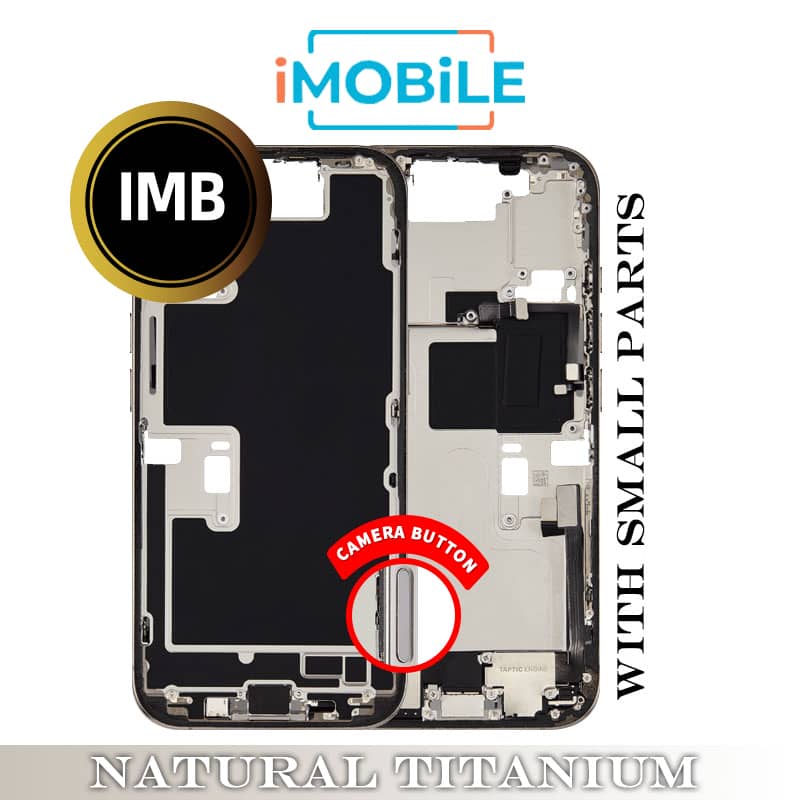 iPhone 16 Pro Compatible Back Housing with Small Parts [IMB] [Natural Titanium]