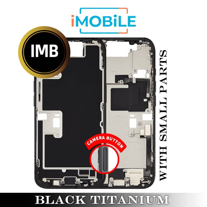 iPhone 16 Pro Compatible Back Housing with Small Parts [IMB] [Black Titanium]