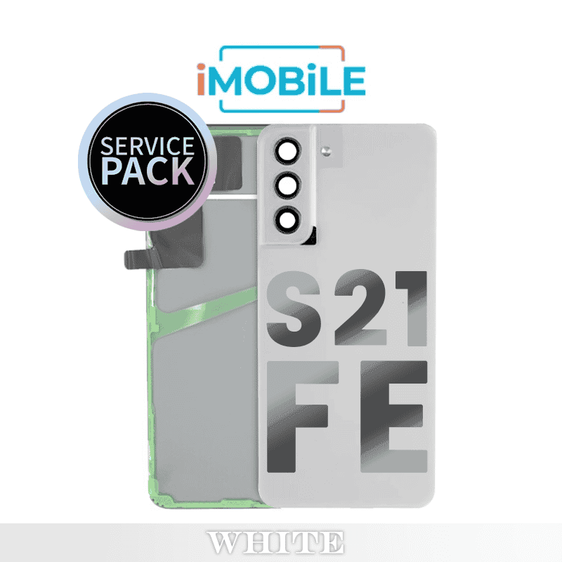 Samsung Galaxy S21 FE (G990) Back Cover with Camera Lens [Service Pack] [White] GH82-26218B