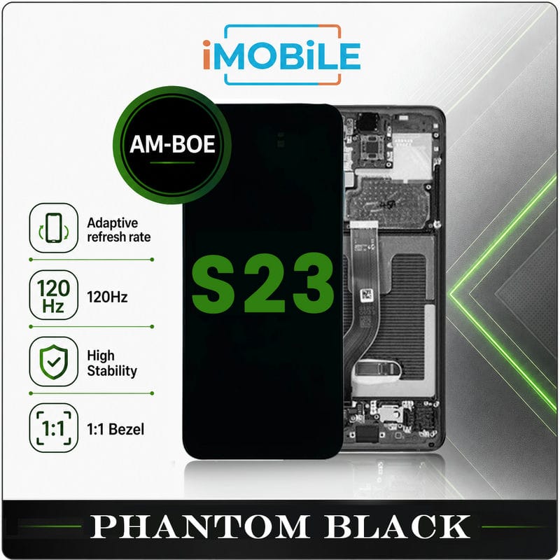 Samsung Galaxy S23 (S911) LCD Touch Digitizer Screen [Aftermarket-BOE] [Phantom Black]