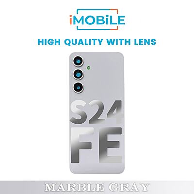 Samsung Galaxy S24 FE (S721) Back Cover [High Quality with Lens] [Marble Gray]