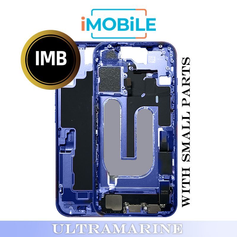iPhone 16 Compatible Back Housing with Small Parts [IMB] [Ultramarine]