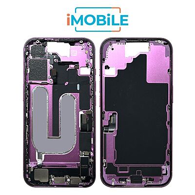 iPhone 16 Compatible Back Housing with Small Parts [IMB] [Pink]