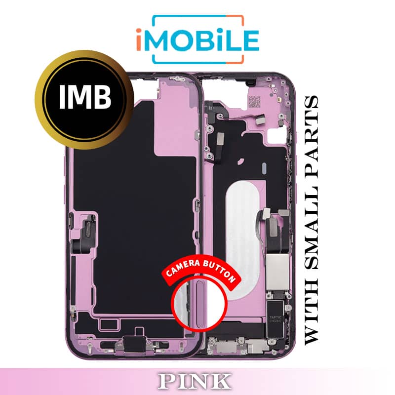 iPhone 16 Compatible Back Housing with Small Parts [IMB] [Pink]