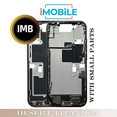 iPhone 16 Pro Compatible Back Housing with Small Parts [IMB] [Desert Titanium]