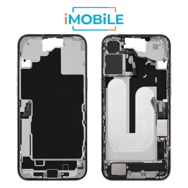 iPhone 16 Plus Compatible Back Housing with Small Parts [IMB] [White]