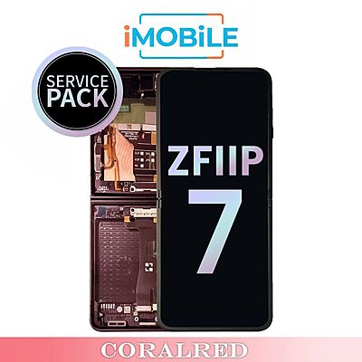 Samsung Galaxy Z Flip 7 5G (F766) Main Inner LCD Digitizer Screen [Service Pack] [Coralred] GH82-37581D